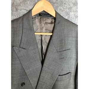 Marco Cellini Blazer Mens 42T Gray Wool Suit Coat Jacket Business Casual